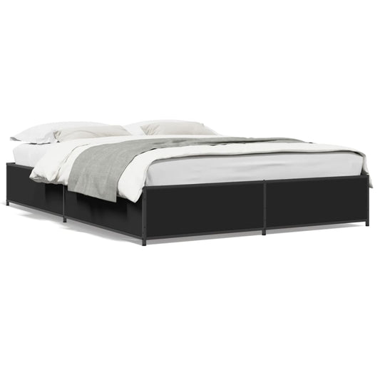 Bed Frame without Mattress Black 140x190 cm Bed Frame without Mattress Black 140x190 cm