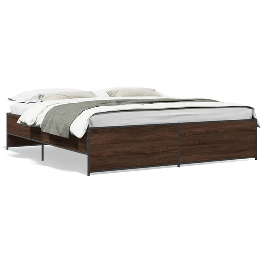 Bed Frame without Mattress Brown Oak 200x200 cm Bed Frame without Mattress Brown Oak 200x200 cm