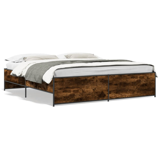 Bed Frame without Mattress Smoked Oak 180x200 cm Super King Bed Frame without Mattress Smoked Oak 180x200 cm Super King
