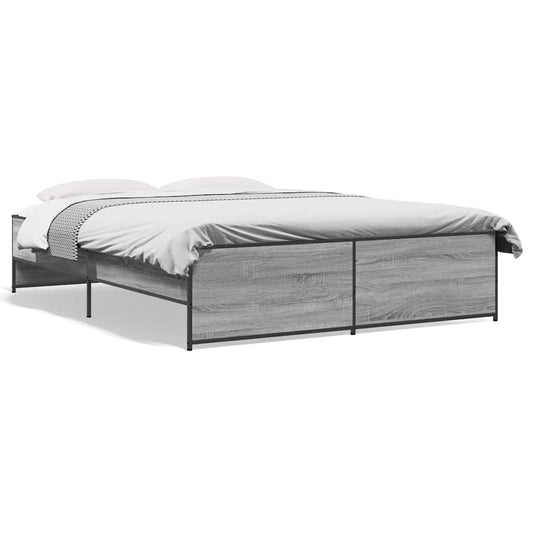 Bed Frame without Mattress Grey Sonoma 160x200 cm Bed Frame without Mattress Grey Sonoma 160x200 cm