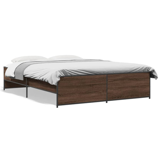 Bed Frame without Mattress Brown Oak 160x200 cm Bed Frame without Mattress Brown Oak 160x200 cm