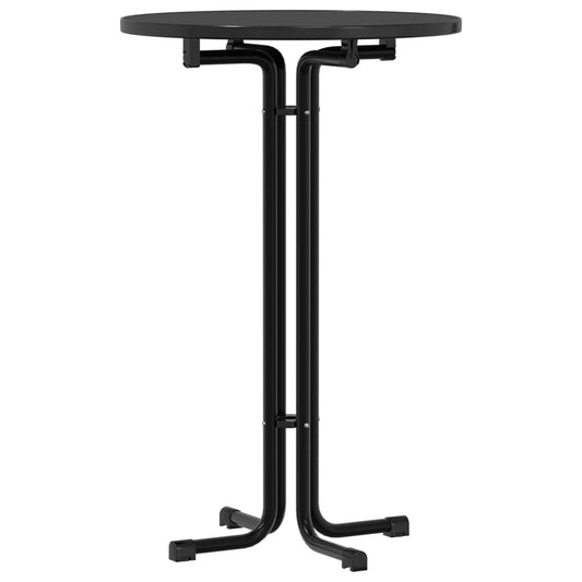 Bar Table Black Ø70x110 cm Engineered Wood and Steel Bar Table Black Ø70x110 cm Engineered Wood and Steel