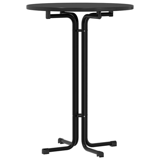 Bar Table Black Ø80x110 cm Engineered Wood and Steel Bar Table Black Ø80x110 cm Engineered Wood and Steel
