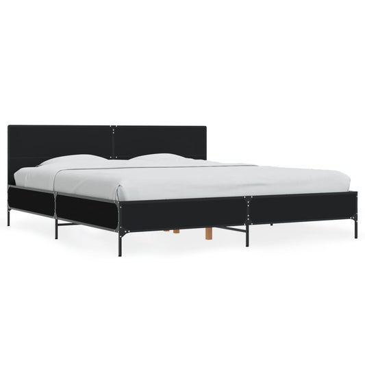 Bed Frame without Mattress Black 200x200 cm Bed Frame without Mattress Black 200x200 cm