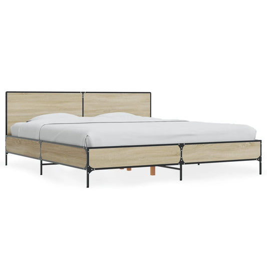 Bed Frame without Mattress Sonoma Oak 200x200 cm Bed Frame without Mattress Sonoma Oak 200x200 cm