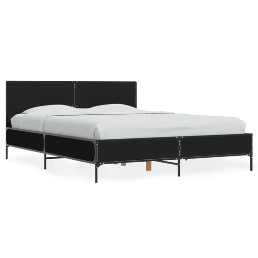 Bed Frame without Mattress Black 135x190 cm Double Bed Frame without Mattress Black 135x190 cm Double