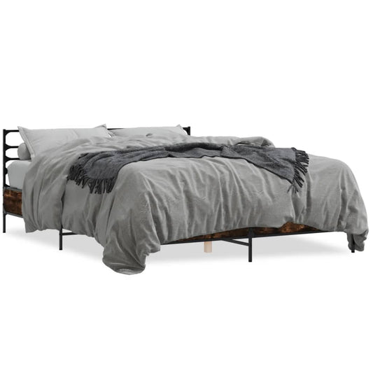 Bed Frame | Smoked Oak | Engineered Wood, Metal | King | Bed Frame Bed Frame | Smoked Oak | Engineered Wood, Metal | King | Bed Frame