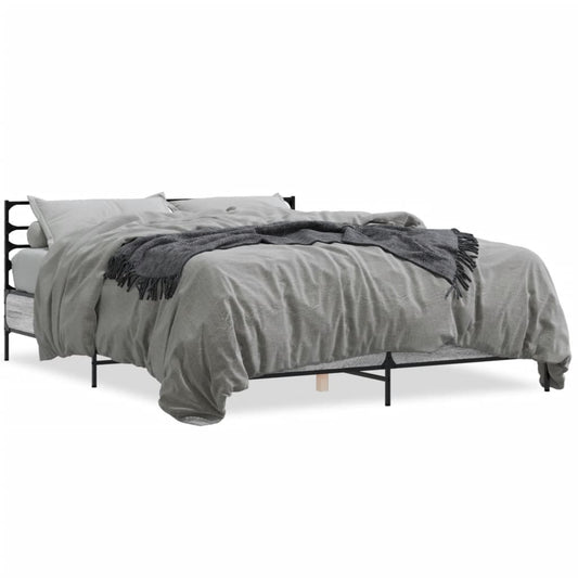 Bed Frame without Mattress Grey Sonoma 160x200 cm Bed Frame without Mattress Grey Sonoma 160x200 cm