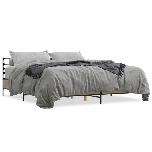 Bed Frame | Sonoma Oak | Engineered Wood, Metal | Double | Modern Bed Frame | Sonoma Oak | Engineered Wood, Metal | Double | Modern