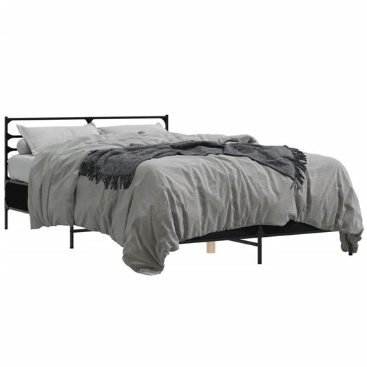 Bed Frame without Mattress Black 135x190 cm Double Bed Frame without Mattress Black 135x190 cm Double