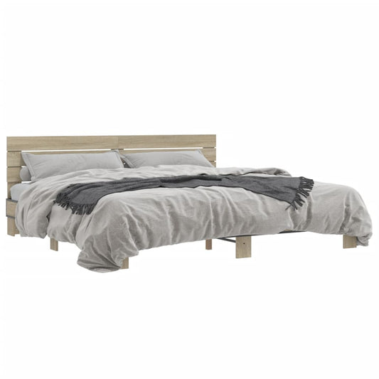 Bed Frame without Mattress Sonoma Oak 200x200 cm Bed Frame without Mattress Sonoma Oak 200x200 cm