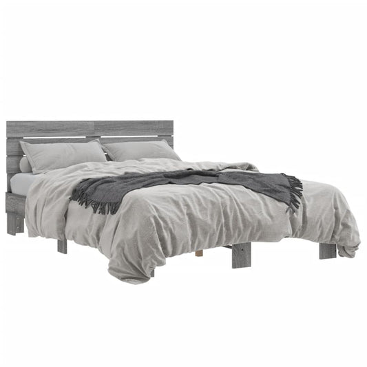Bed Frame without Mattress Grey Sonoma 120x200 cm Bed Frame without Mattress Grey Sonoma 120x200 cm