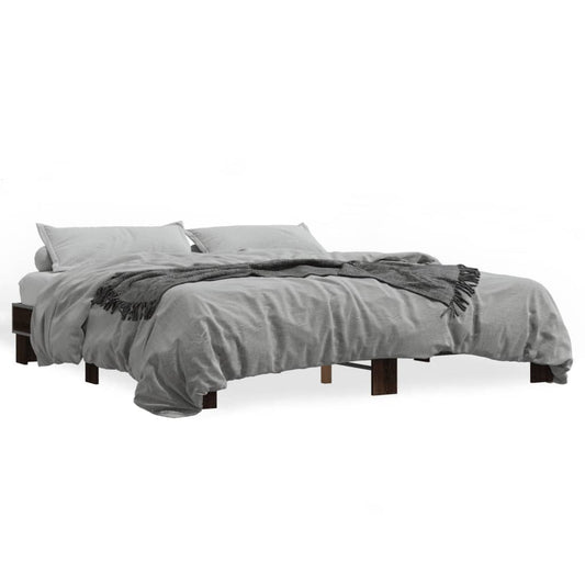 Bed Frame without Mattress Brown Oak 200x200 cm Bed Frame without Mattress Brown Oak 200x200 cm