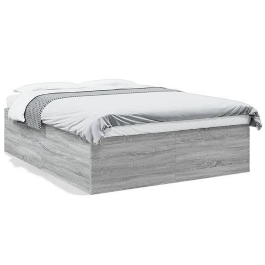 Bed Frame without Mattress Grey Sonoma 160x200 cm Bed Frame without Mattress Grey Sonoma 160x200 cm