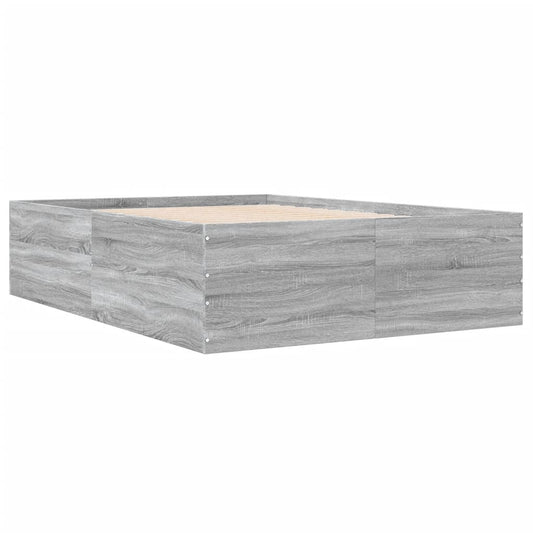 Bed Frame without Mattress Grey Sonoma 140x200 cm Bed Frame without Mattress Grey Sonoma 140x200 cm