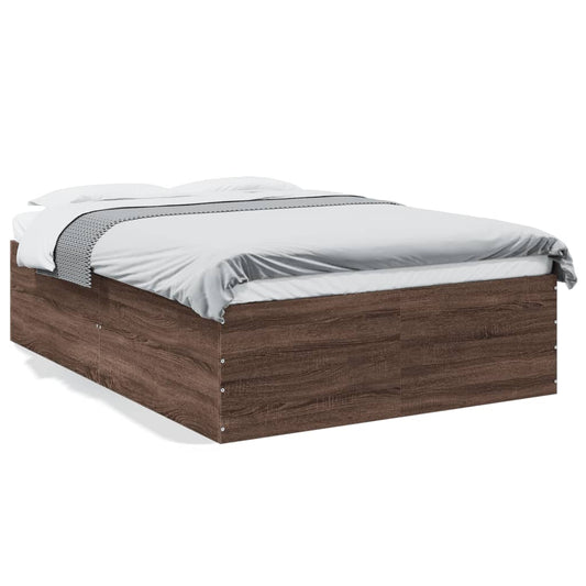 Bed Frame without Mattress Brown Oak 120x200 cm Bed Frame without Mattress Brown Oak 120x200 cm