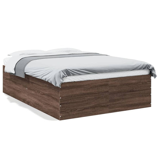 Bed Frame without Mattress Brown Oak 120x190 cm Small Double Bed Frame without Mattress Brown Oak 120x190 cm Small Double