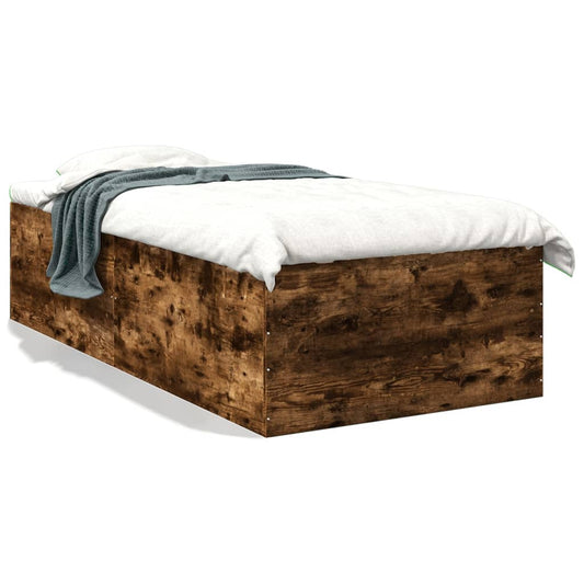 Bed Frame without Mattress Smoked Oak 100x200 cm Bed Frame without Mattress Smoked Oak 100x200 cm