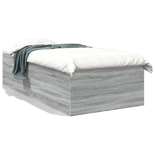 Bed Frame without Mattress Grey Sonoma 90x190 cm Single Bed Frame without Mattress Grey Sonoma 90x190 cm Single