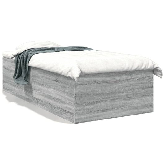 Bed Frame without Mattress Grey Sonoma 75x190 cm Small Single Bed Frame without Mattress Grey Sonoma 75x190 cm Small Single