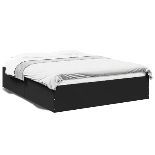 Bed Frame without Mattress Black 150x200 cm Bed Frame without Mattress Black 150x200 cm