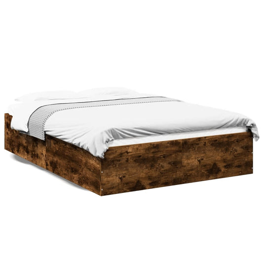 Bed Frame without Mattress Smoked Oak 120x200 cm Bed Frame without Mattress Smoked Oak 120x200 cm