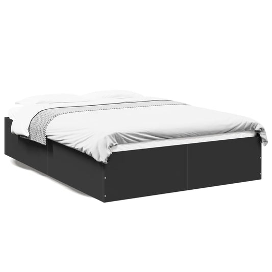 Bed Frame without Mattress Black 135x190 cm Double Bed Frame without Mattress Black 135x190 cm Double
