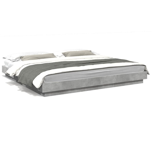 Bed Frame without Mattress Concrete Grey 180x200 cm Super King Bed Frame without Mattress Concrete Grey 180x200 cm Super King