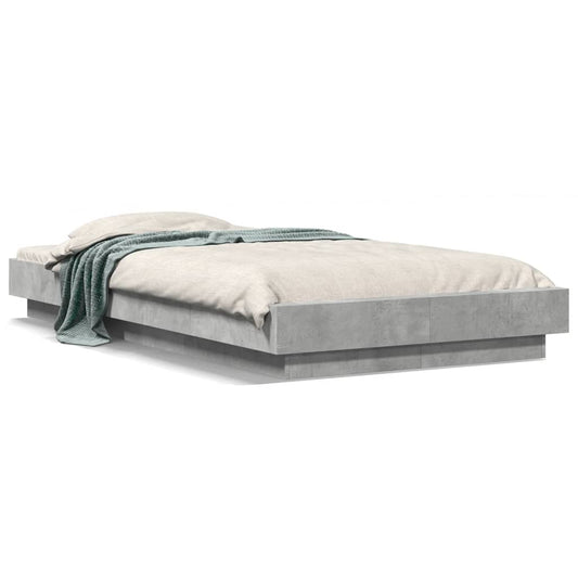 Bed Frame without Mattress Concrete Grey 90x190 cm Single Bed Frame without Mattress Concrete Grey 90x190 cm Single