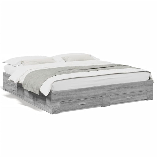 Bed Frame | Grey Sonoma | Engineered wood, Plywood Bed Frame | Grey Sonoma | Engineered wood, Plywood