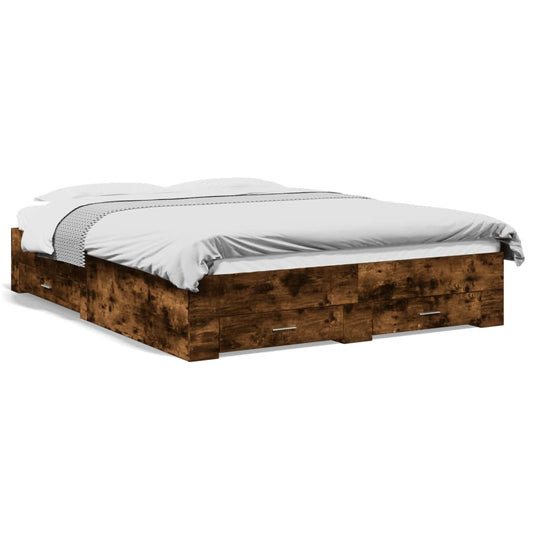 Bed Frame | Smoked oak | Engineered wood, Plywood | Double | Bed Frame Bed Frame | Smoked oak | Engineered wood, Plywood | Double | Bed Frame