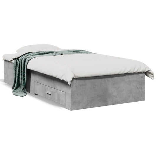 Bed Frame | Concrete Grey | Engineered wood, Plywood | Small Single Bed Frame | Concrete Grey | Engineered wood, Plywood | Small Single