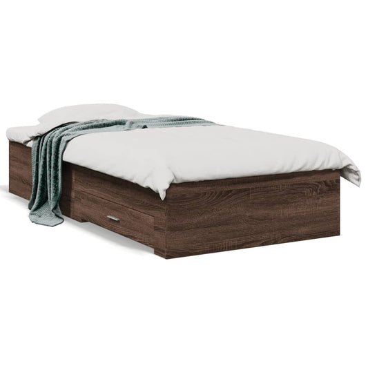 Bed Frame | Brown Oak | Engineered Wood, Plywood | Small Single Bed Frame | Brown Oak | Engineered Wood, Plywood | Small Single