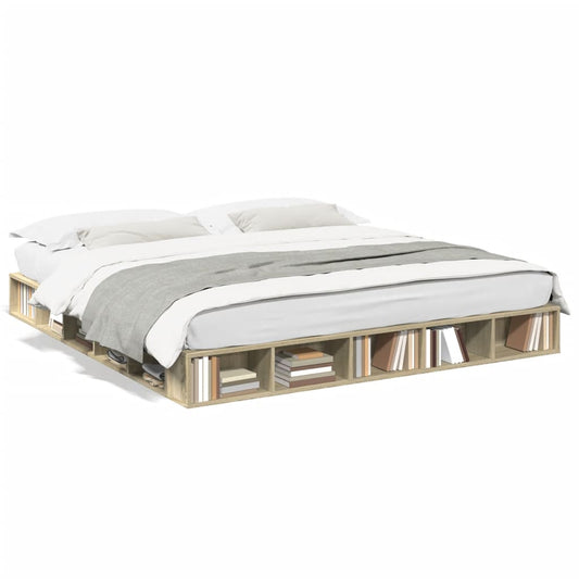 Bed Frame without Mattress Sonoma Oak 200x200 cm Bed Frame without Mattress Sonoma Oak 200x200 cm