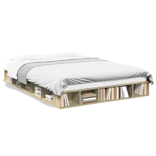 Bed Frame without Mattress Sonoma Oak 160x200 cm Bed Frame without Mattress Sonoma Oak 160x200 cm