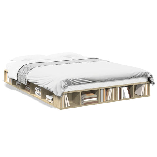 Bed Frame without Mattress Sonoma Oak 140x200 cm Bed Frame without Mattress Sonoma Oak 140x200 cm