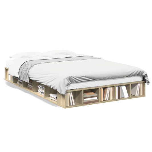 Bed Frame without Mattress Sonoma Oak 120x200 cm Bed Frame without Mattress Sonoma Oak 120x200 cm