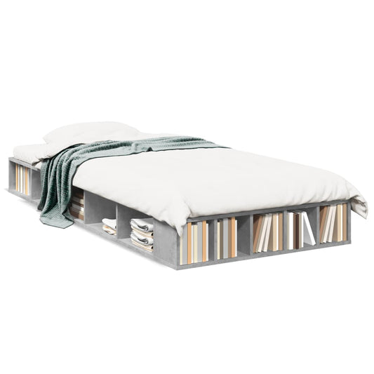 Bed Frame without Mattress Concrete Grey 75x190 cm Small Single Bed Frame without Mattress Concrete Grey 75x190 cm Small Single