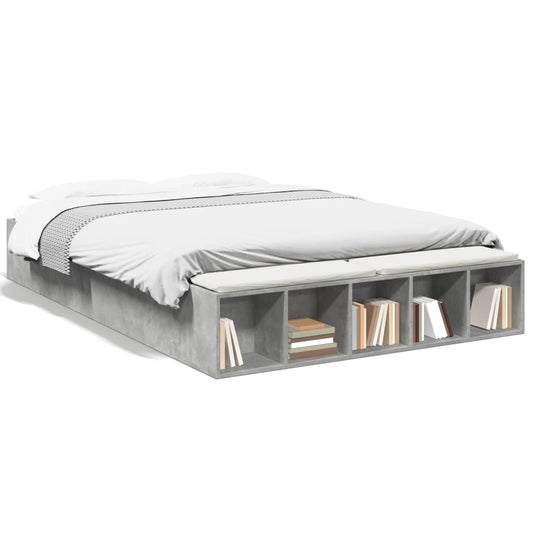 Bed Frame without Mattress Concrete Grey 160x200 cm Bed Frame without Mattress Concrete Grey 160x200 cm