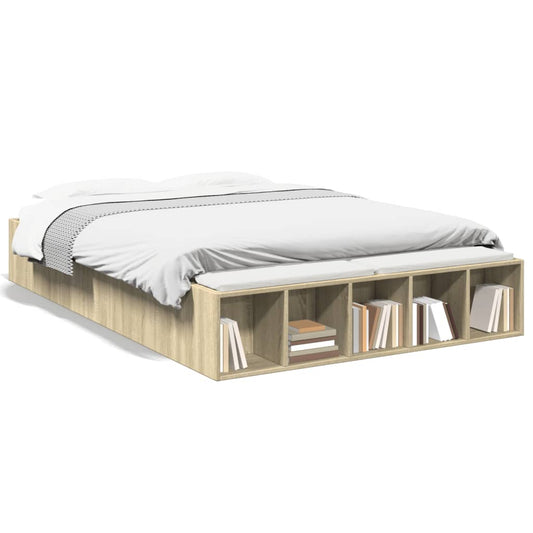 Bed Frame without Mattress Sonoma Oak 120x200 cm Bed Frame without Mattress Sonoma Oak 120x200 cm