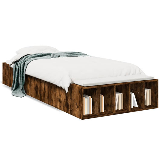 Bed Frame without Mattress Smoked Oak 90x200 cm Bed Frame without Mattress Smoked Oak 90x200 cm