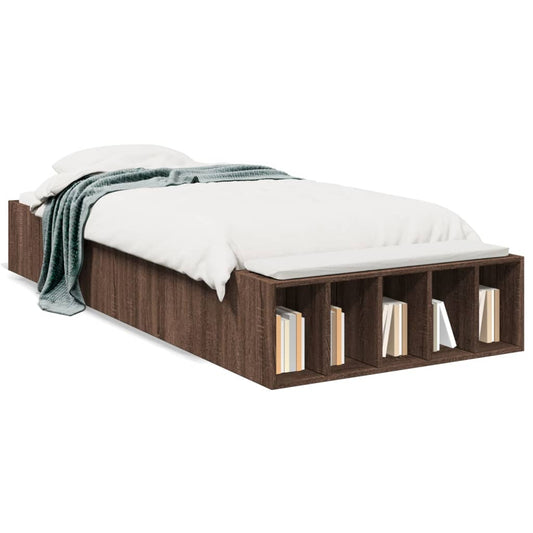 Bed Frame without Mattress Brown Oak 90x200 cm Bed Frame without Mattress Brown Oak 90x200 cm
