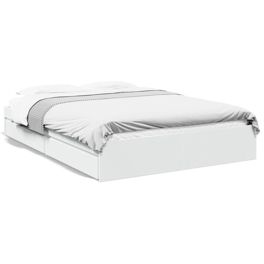 Bed Frame with Drawers without Mattress White 160x200 cm Bed Frame with Drawers without Mattress White 160x200 cm