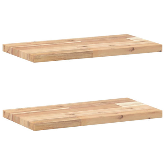 Floating Shelves 2 pcs 40x20x2 cm Untreated Solid Wood Acacia Floating Shelves 2 pcs 40x20x2 cm Untreated Solid Wood Acacia