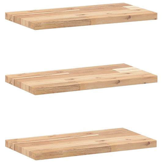 Floating Shelves 3 pcs 40x20x2 cm Untreated Solid Wood Acacia Floating Shelves 3 pcs 40x20x2 cm Untreated Solid Wood Acacia