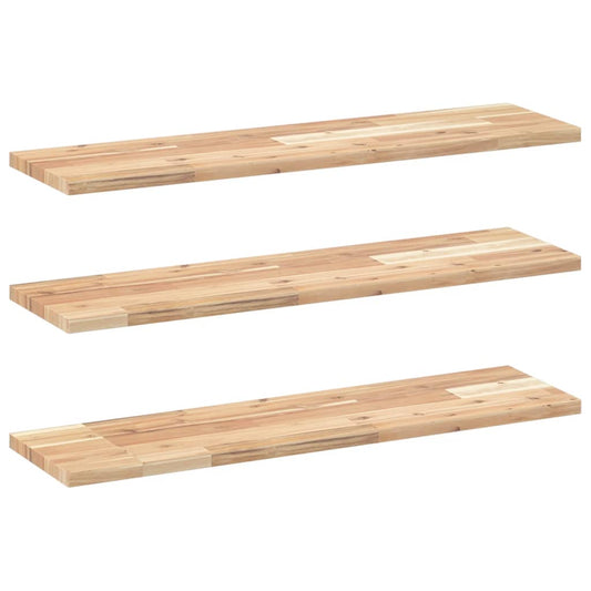 Floating Shelves 3 pcs 100x20x2 cm Untreated Solid Wood Acacia Floating Shelves 3 pcs 100x20x2 cm Untreated Solid Wood Acacia