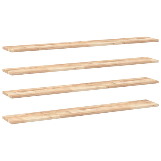 Floating Shelves 4 pcs 140x20x2 cm Untreated Solid Wood Acacia Floating Shelves 4 pcs 140x20x2 cm Untreated Solid Wood Acacia