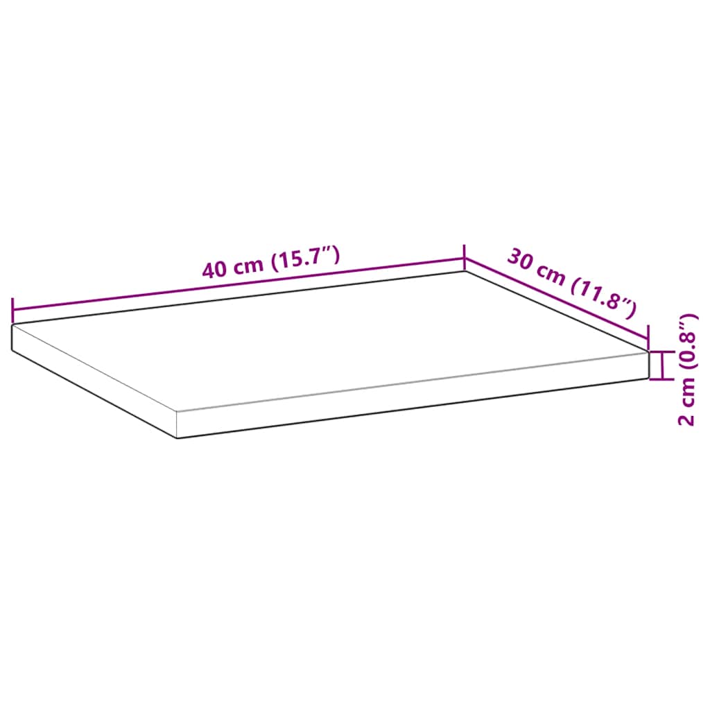 Floating Shelves 4 pcs 40x30x2 cm Untreated Solid Wood Acacia