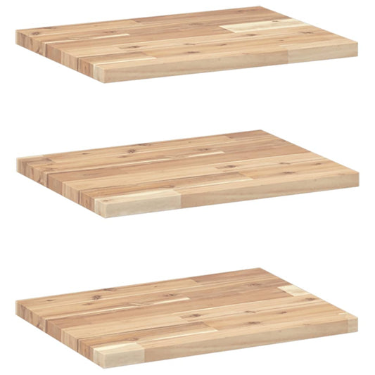 Floating Shelves 3 pcs 60x30x2 cm Untreated Solid Wood Acacia Floating Shelves 3 pcs 60x30x2 cm Untreated Solid Wood Acacia