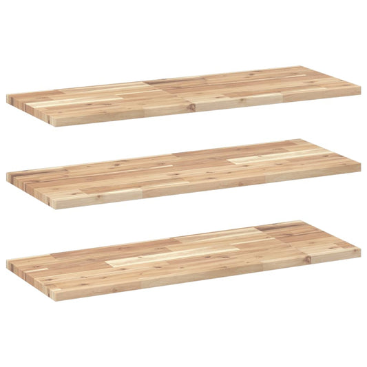 Floating Shelves 3 pcs 100x30x2 cm Untreated Solid Wood Acacia Floating Shelves 3 pcs 100x30x2 cm Untreated Solid Wood Acacia